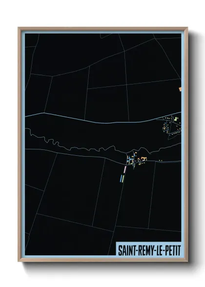 Une affiche de carte sur Saint-Remy-le-Petit