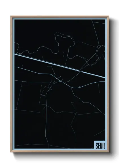 Une affiche de carte sur Seuil