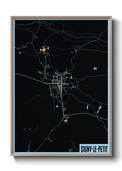 Une affiche de carte sur Signy-le-Petit