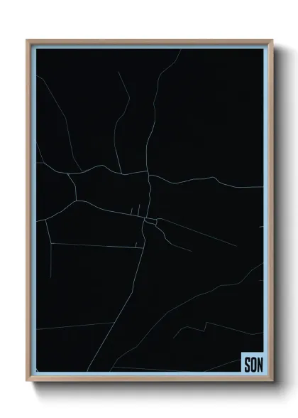 Une affiche de carte sur Son