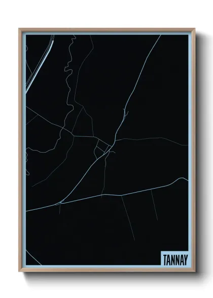 Une affiche de carte sur Tannay