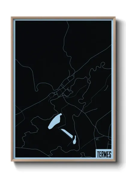 Une affiche de carte sur Termes