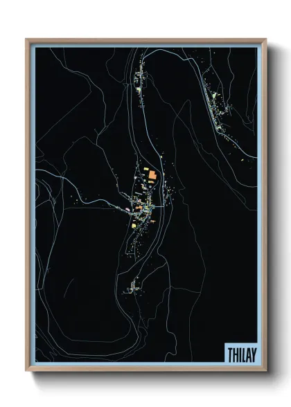 Une affiche de carte sur Thilay