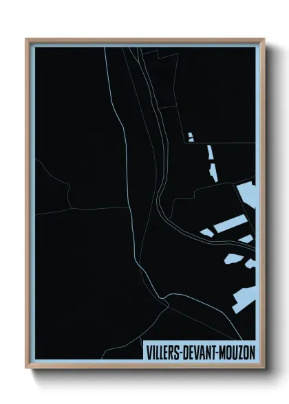 Une affiche de carte sur Villers-devant-Mouzon