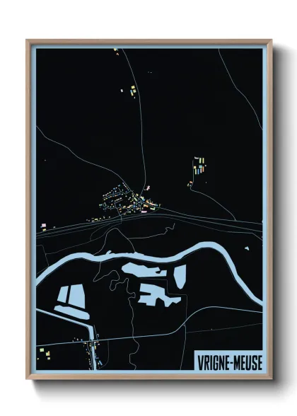 Une affiche de carte sur Vrigne-Meuse