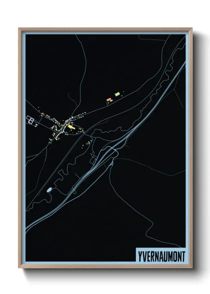 Une affiche de carte sur Yvernaumont