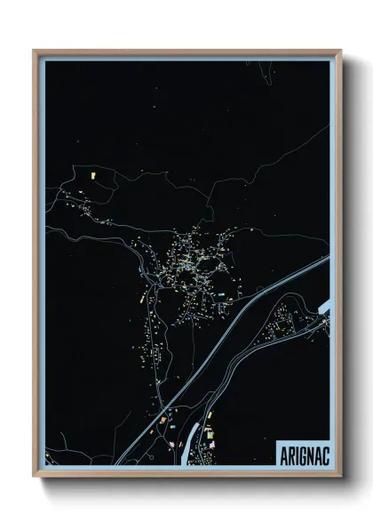 Une affiche de carte sur Arignac