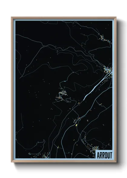 Une affiche de carte sur Arrout