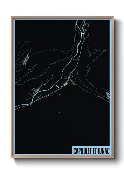 Une affiche de carte sur Capoulet-et-Junac