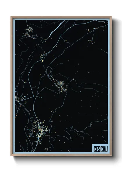 Une affiche de carte sur Cescau
