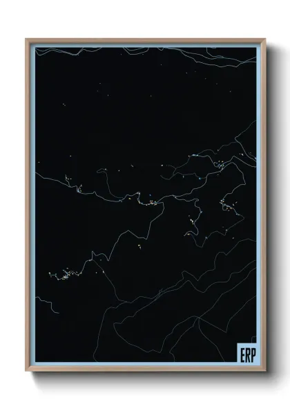 Une affiche de carte sur Erp