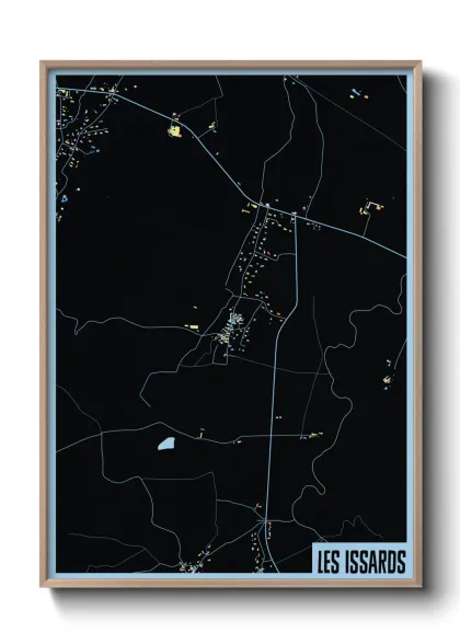 Une affiche de carte sur Les Issards