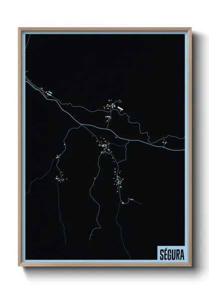 Une affiche de carte sur Ségura