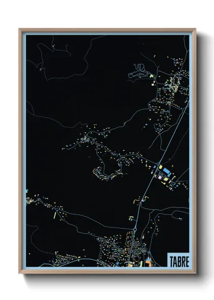 Une affiche de carte sur Tabre