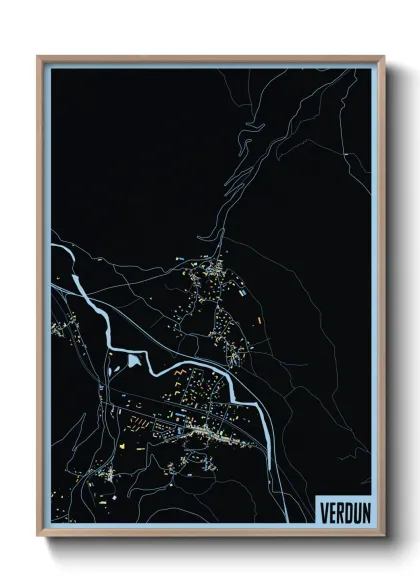 Une affiche de carte sur Verdun