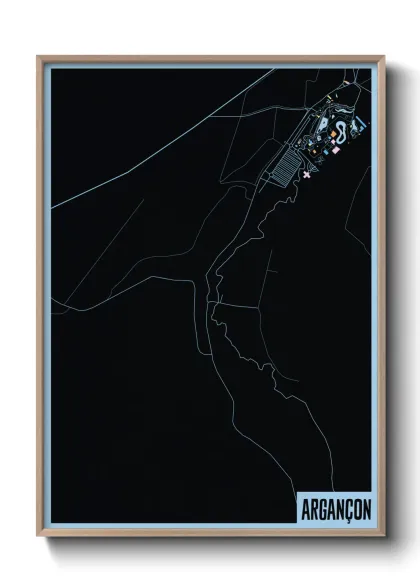 Une affiche de carte sur Argançon