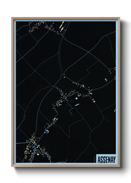 Une affiche de carte sur Assenay