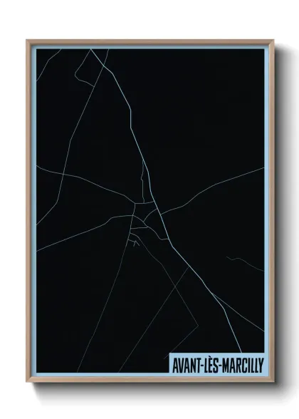 Une affiche de carte sur Avant-lès-Marcilly