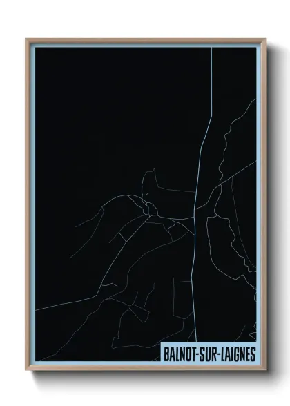 Une affiche de carte sur Balnot-sur-Laignes