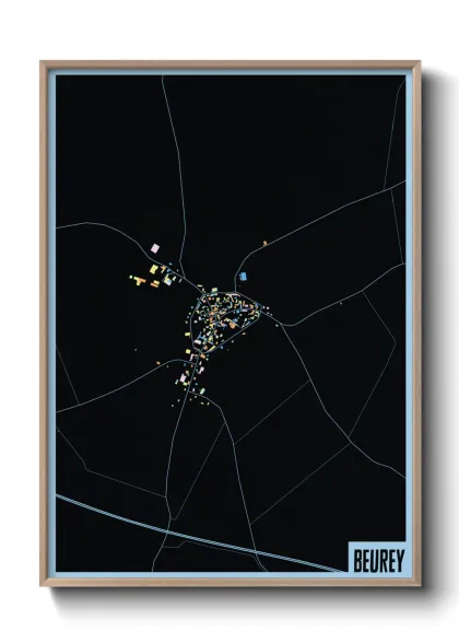 Une affiche de carte sur Beurey