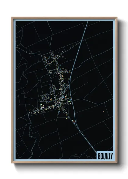 Une affiche de carte sur Bouilly