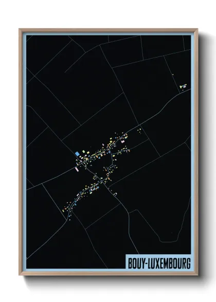 Une affiche de carte sur Bouy-Luxembourg