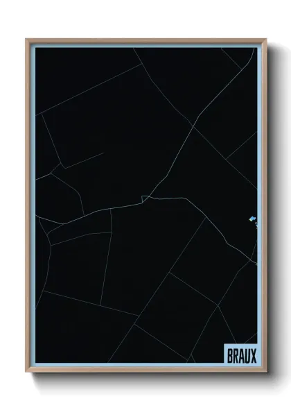 Une affiche de carte sur Braux