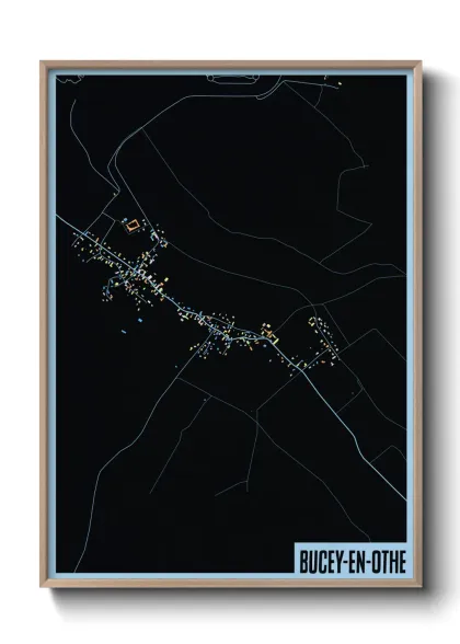 Une affiche de carte sur Bucey-en-Othe