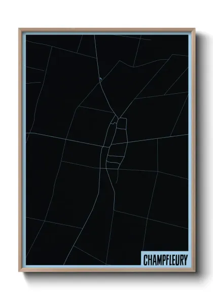 Une affiche de carte sur Champfleury