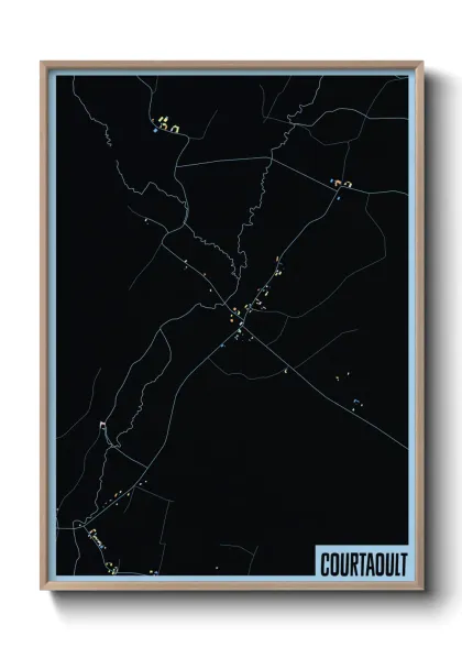 Une affiche de carte sur Courtaoult