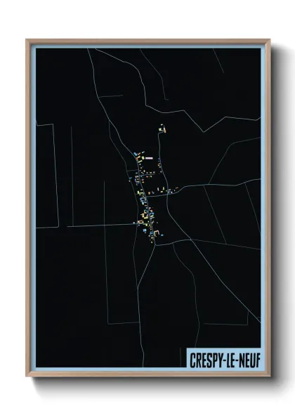 Une affiche de carte sur Crespy-le-Neuf