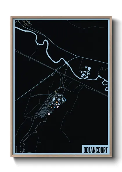 Une affiche de carte sur Dolancourt