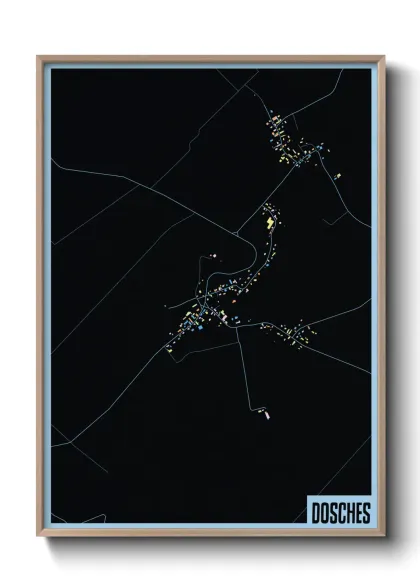 Une affiche de carte sur Dosches