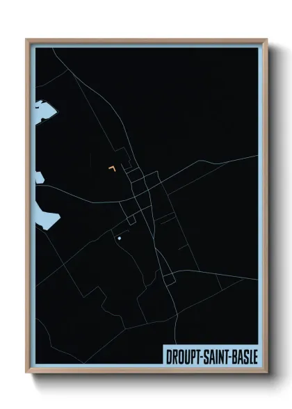 Une affiche de carte sur Droupt-Saint-Basle