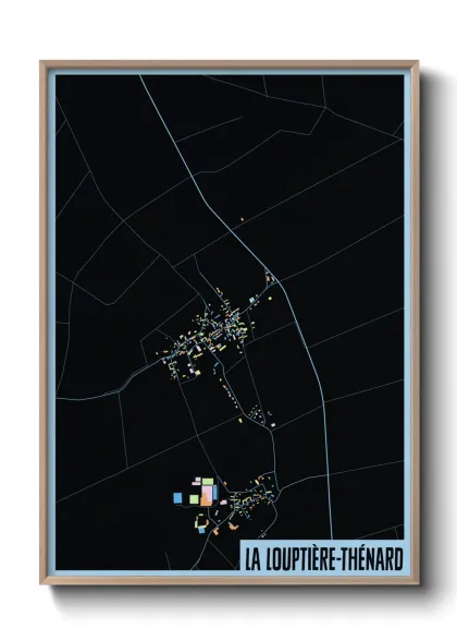 Une affiche de carte sur La Louptière-Thénard