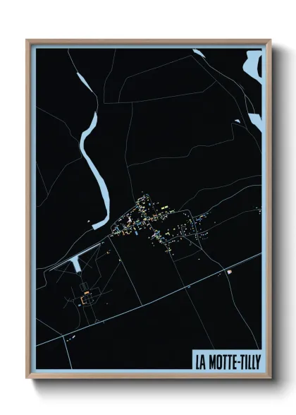 Une affiche de carte sur La Motte-Tilly