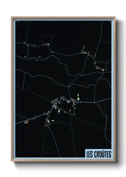 Une affiche de carte sur Les Croûtes
