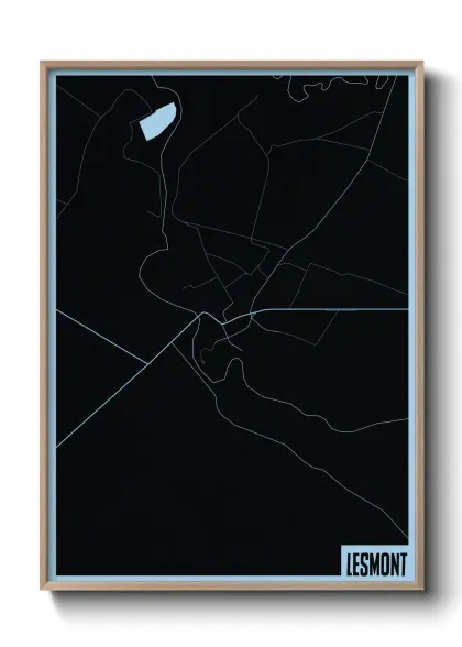 Une affiche de carte sur Lesmont