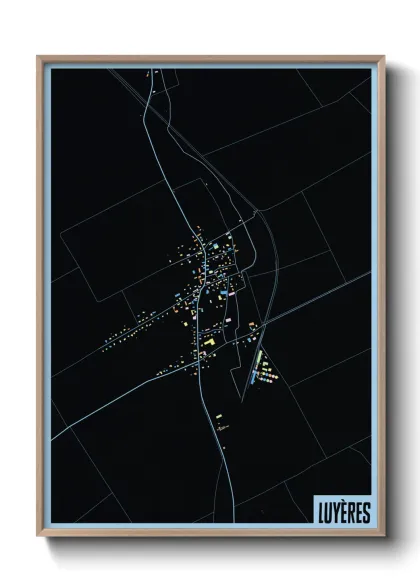 Une affiche de carte sur Luyères