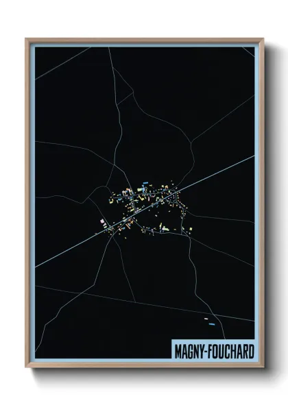 Une affiche de carte sur Magny-Fouchard