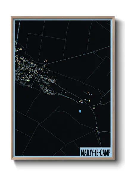Une affiche de carte sur Mailly-le-Camp