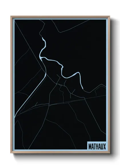 Une affiche de carte sur Mathaux