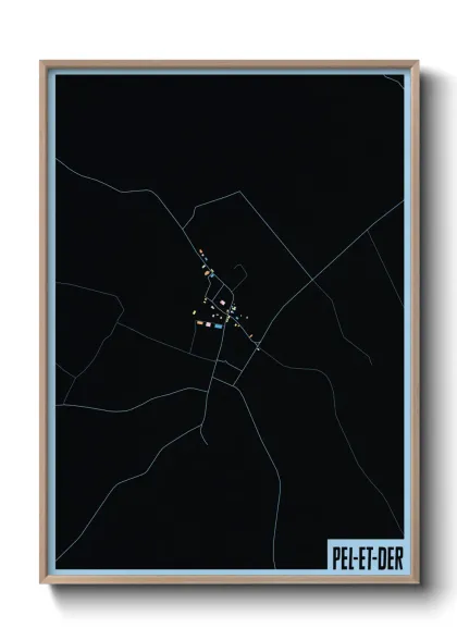 Une affiche de carte sur Pel-et-Der