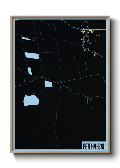 Une affiche de carte sur Petit-Mesnil