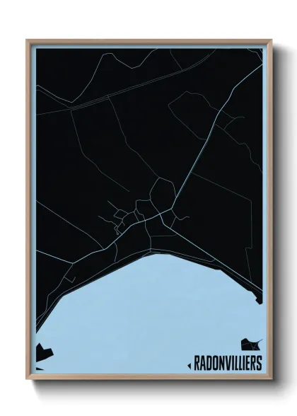 Une affiche de carte sur Radonvilliers