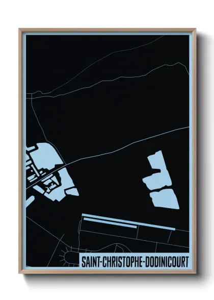 Une affiche de carte sur Saint-Christophe-Dodinicourt