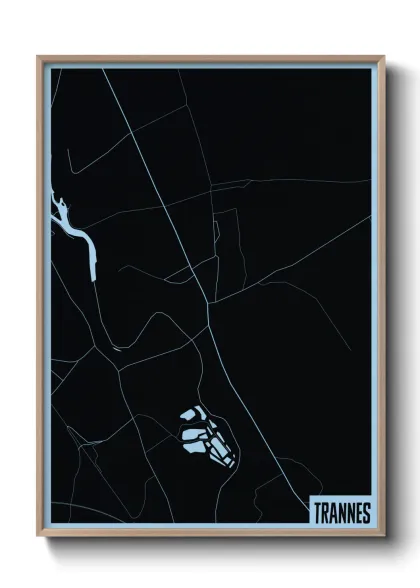 Une affiche de carte sur Trannes