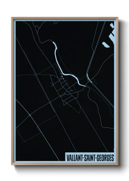Une affiche de carte sur Vallant-Saint-Georges
