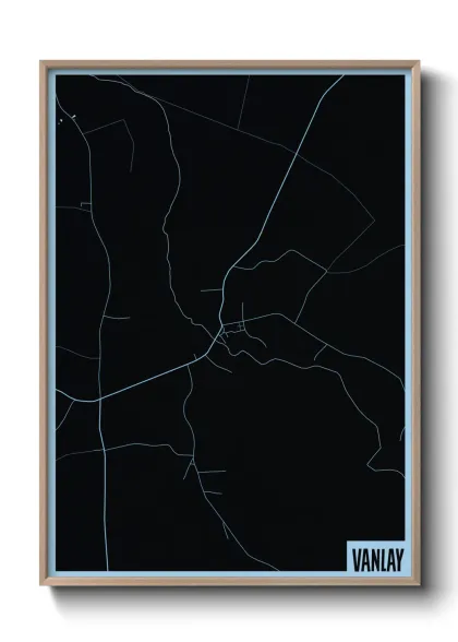 Une affiche de carte sur Vanlay