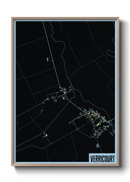 Une affiche de carte sur Verricourt